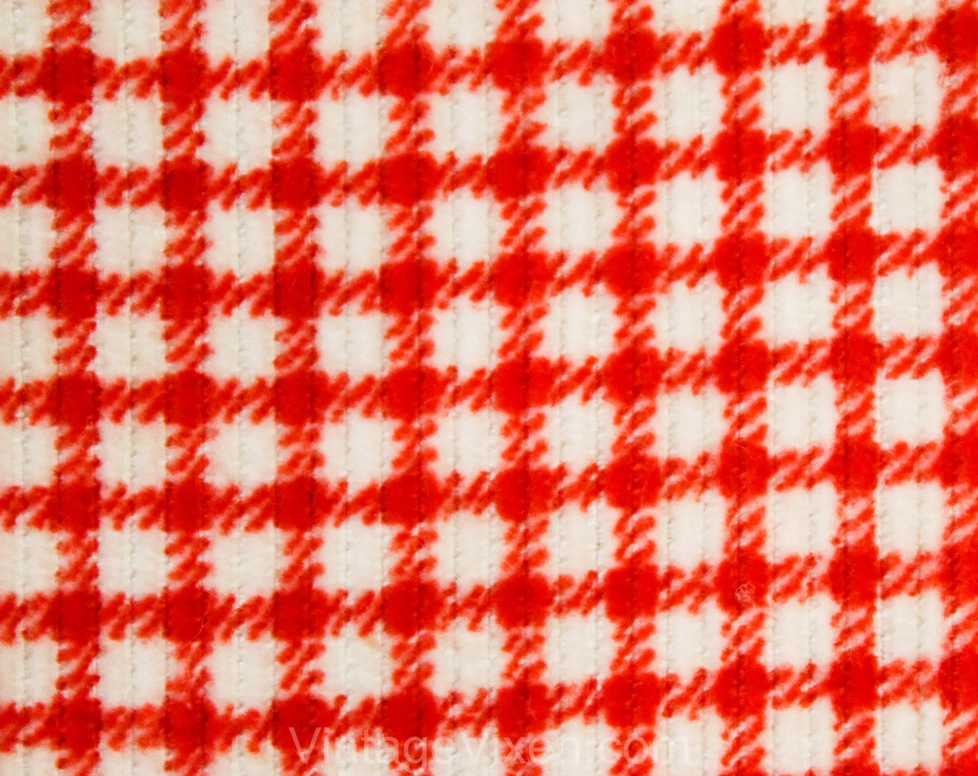 1950s Baby Boy's Red Corduroy Shirt & Short - Size 6 to 9 Months - Little Ricky - Infant Boys Checked 50s Outfit - Waterproof Diaper Cover