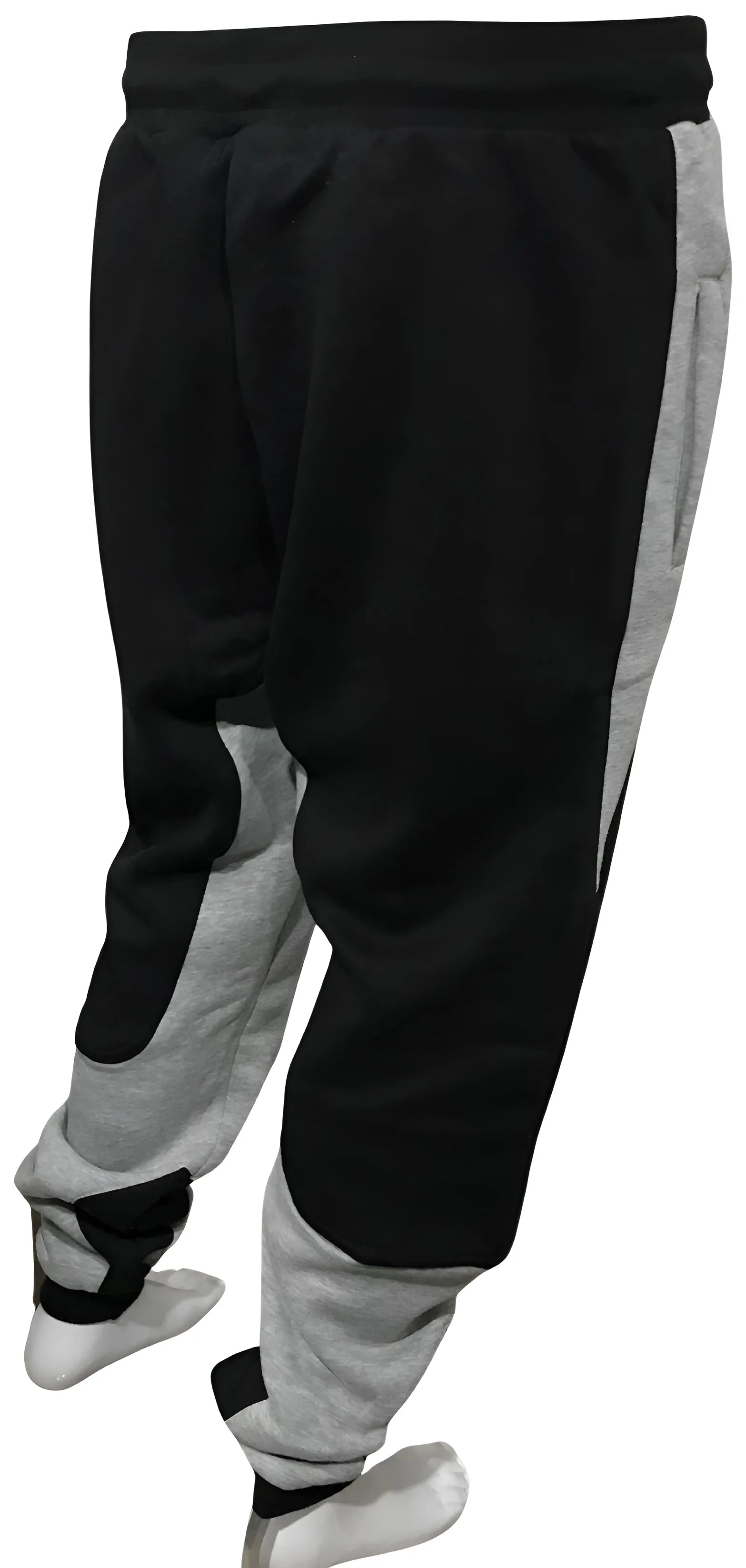^23^ (BLACK-LIGHT GREY) LUXURY JOGGER SWEATPANTS (CUT & SEW)