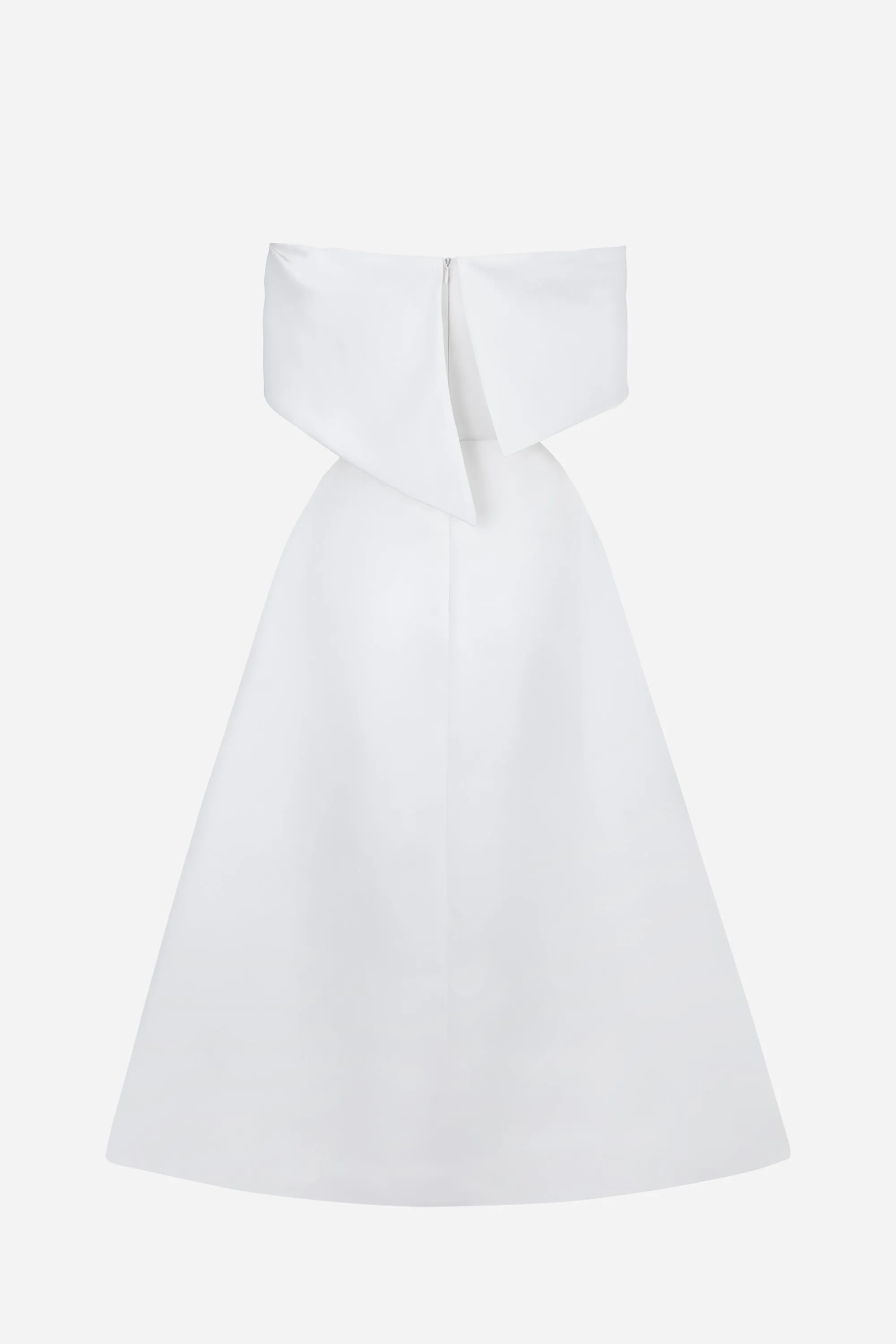 Amberly A-line Off-Shoulder Taffeta Below The Knee Dress