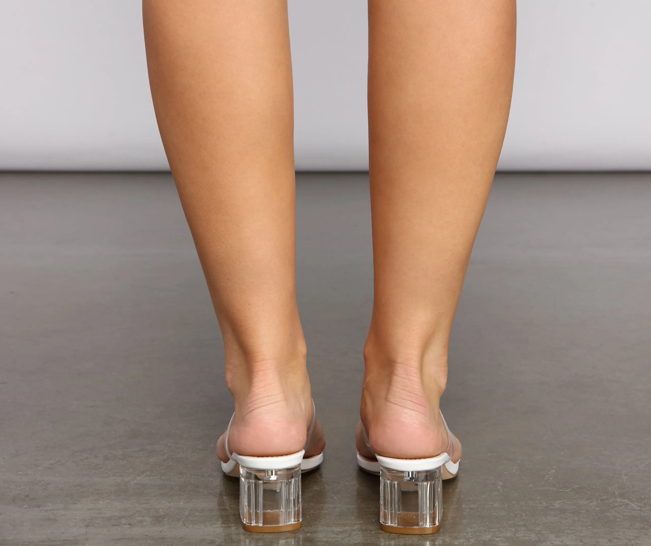 Amozae-Double Dose Of Glam Clear Mules
