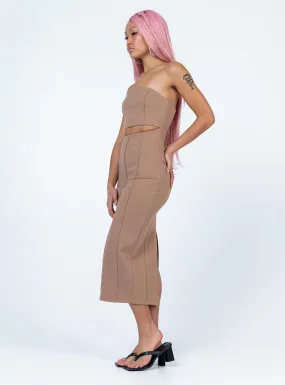 Archy Midi Dress Beige
