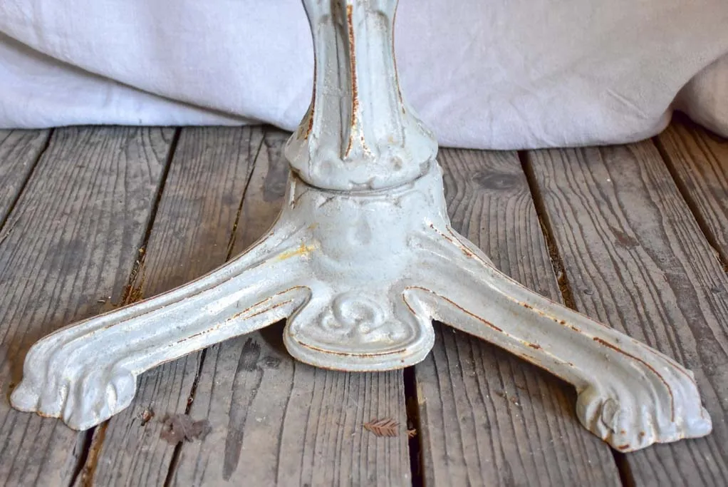 Art Nouveau bistro table with light grey patina