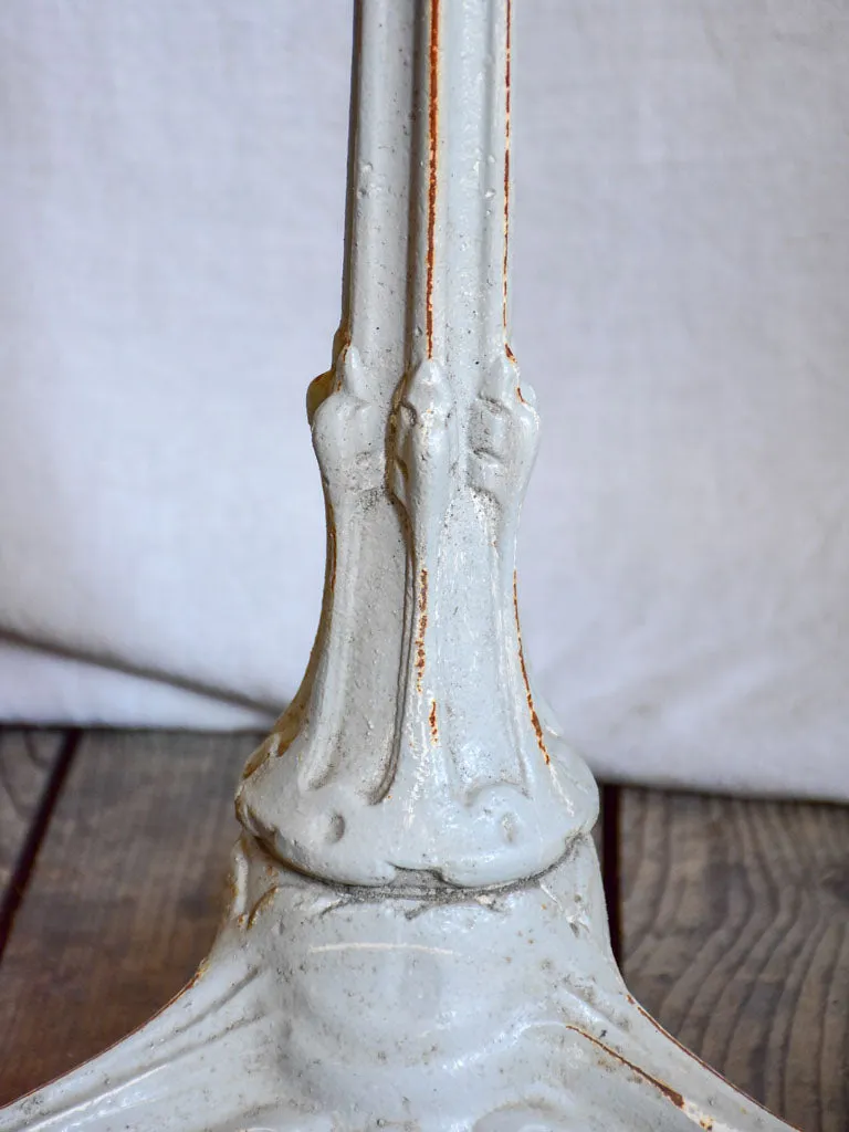 Art Nouveau bistro table with light grey patina