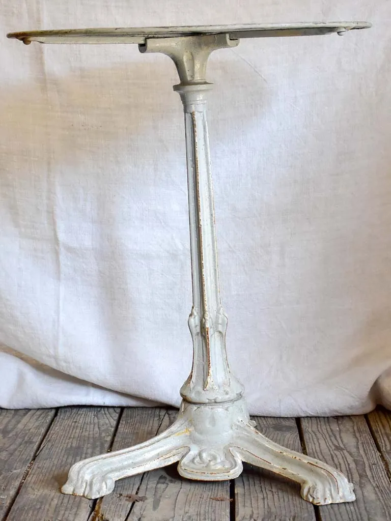 Art Nouveau bistro table with light grey patina