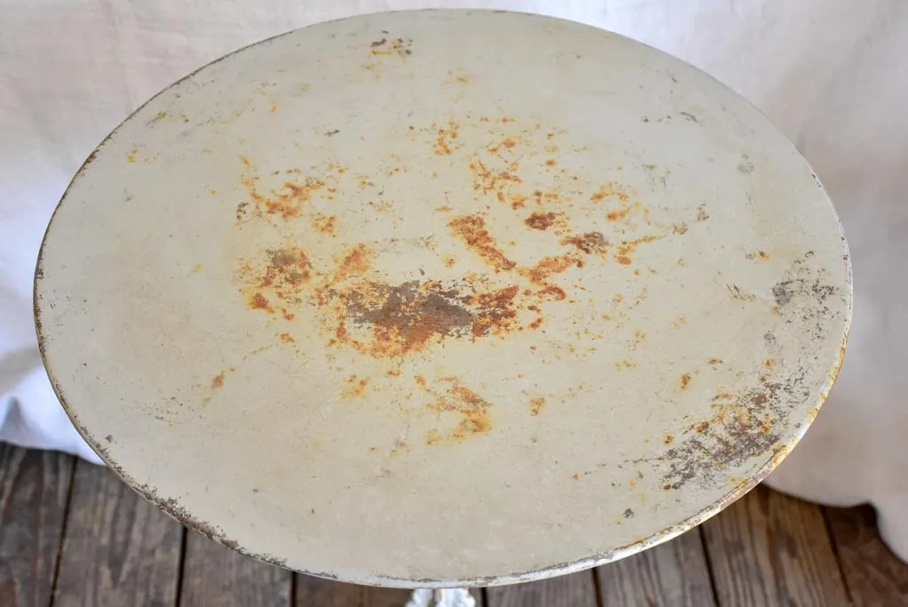 Art Nouveau bistro table with light grey patina