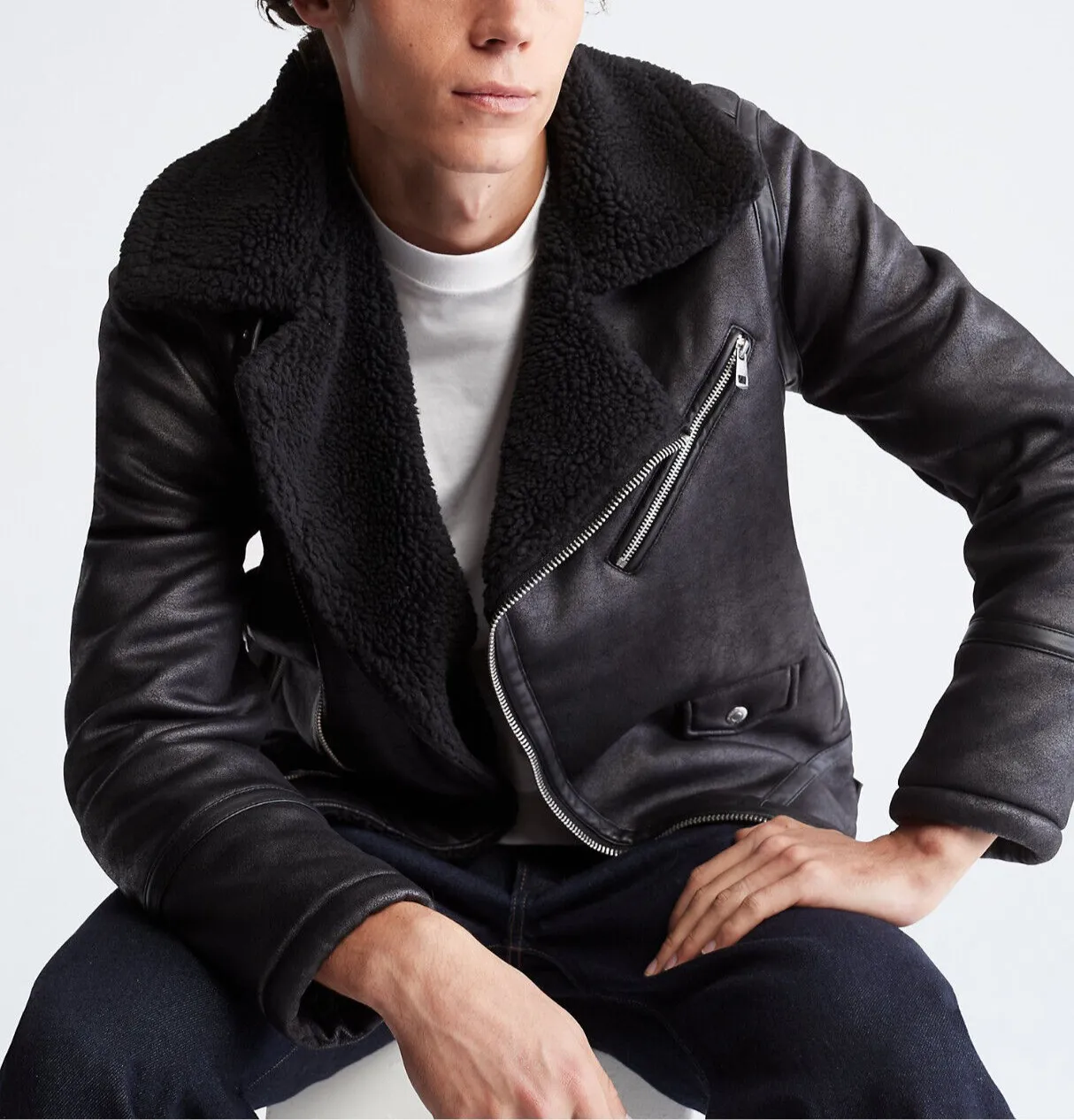 Calvin Klein Faux Shearling Jacket