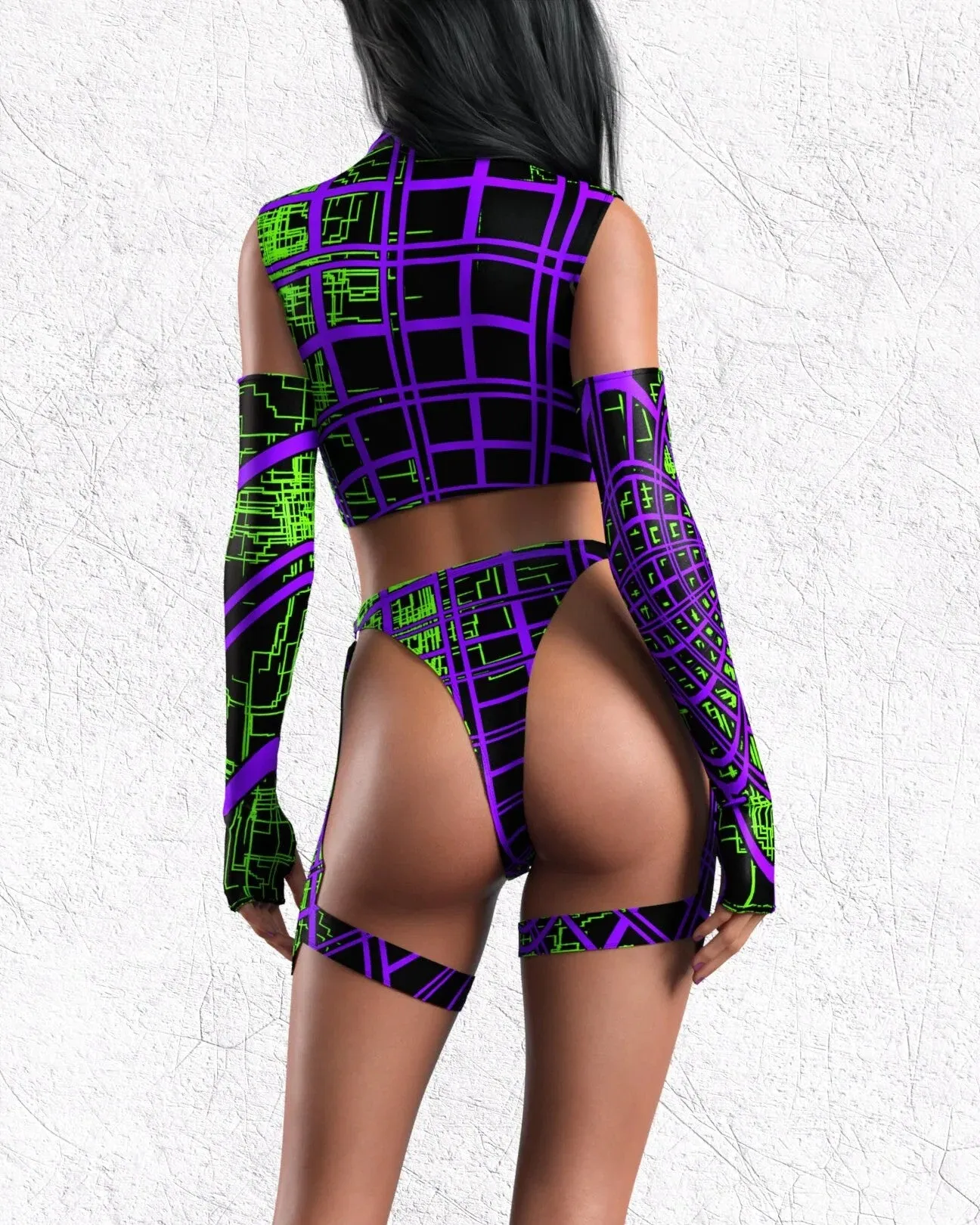 Candy Catz Wired Cutout Chaps 3pc Set