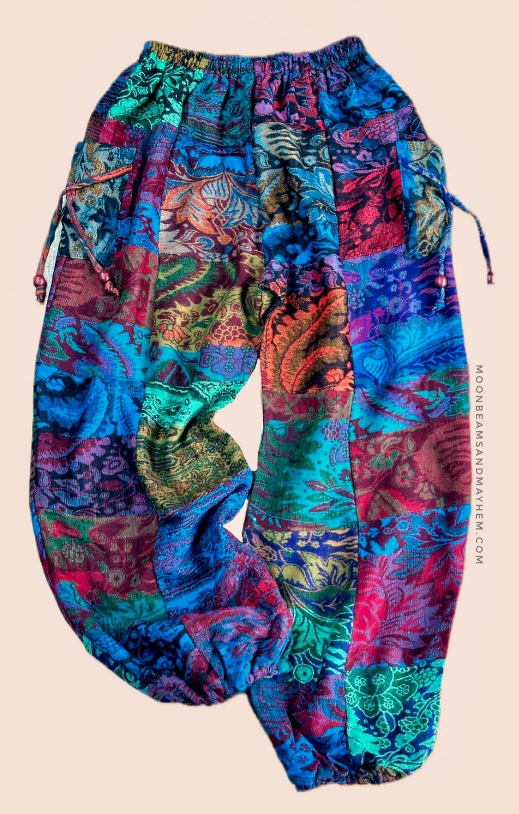 CHAMELEON  FLEECY PATCH HAREM TROUSERS