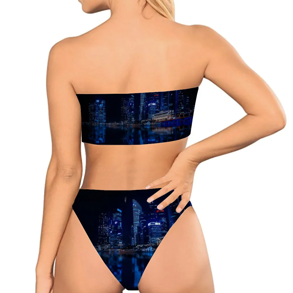 City Nights Bandeau Bikini with Padding 2-piece Swimsuit