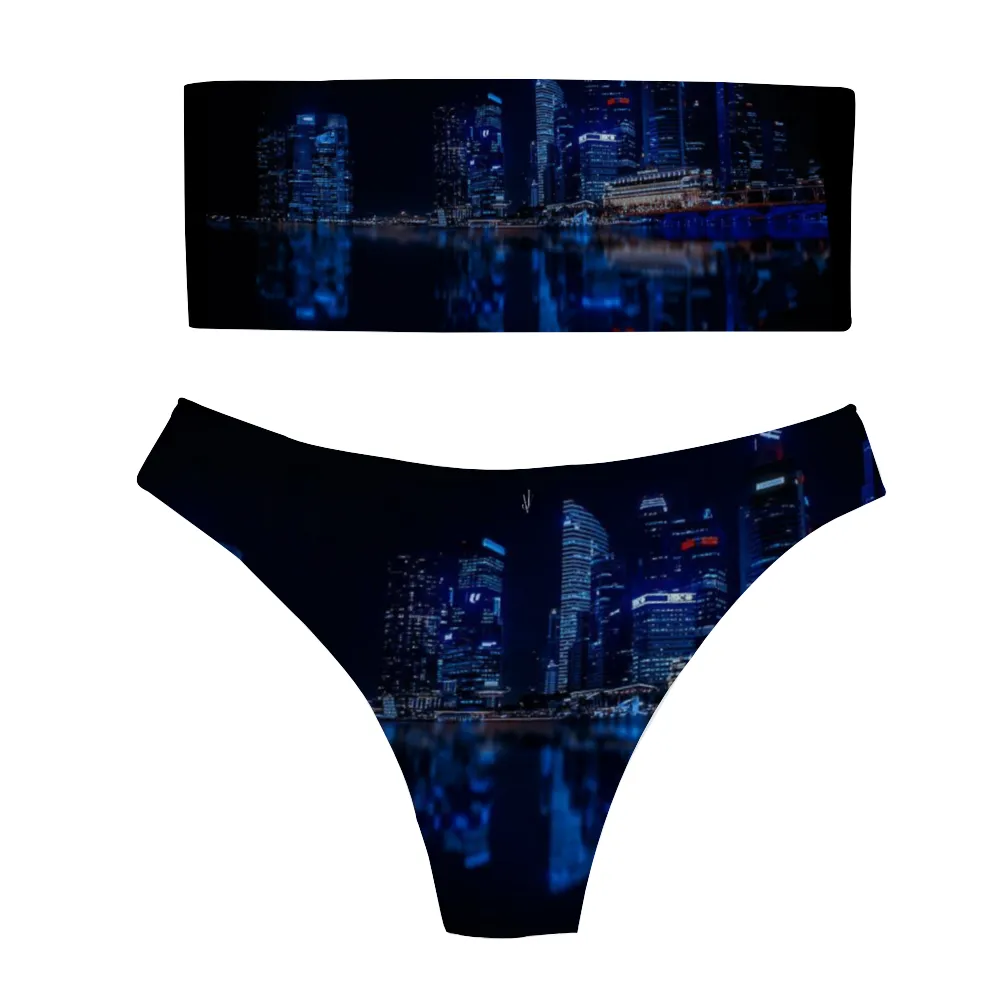 City Nights Bandeau Bikini with Padding 2-piece Swimsuit