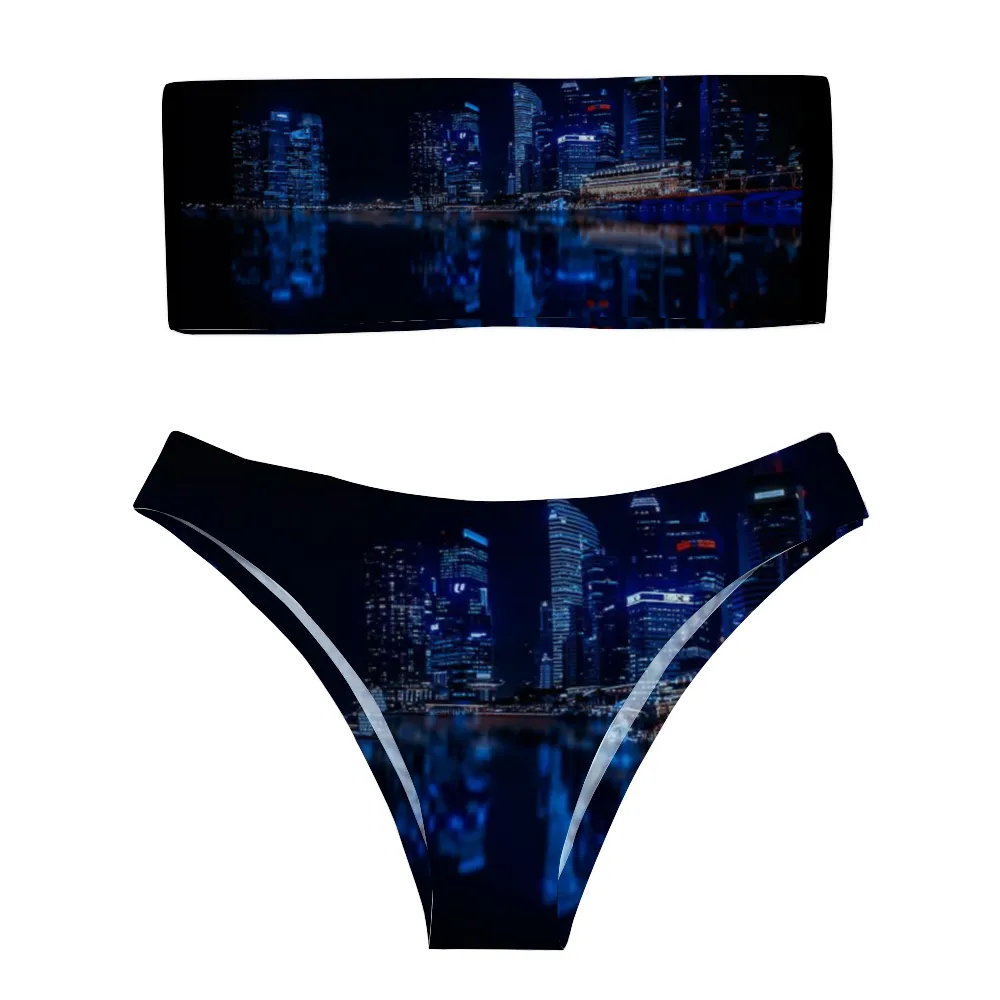 City Nights Bandeau Bikini with Padding 2-piece Swimsuit