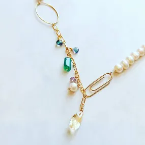 Clip pearl necklace:independent