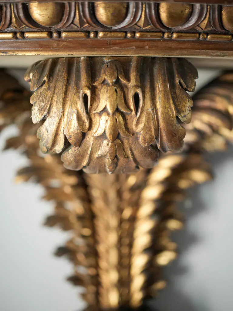 Extra-large pair of wall consoles / brackets w/ Prince of Wales feathers 27½"