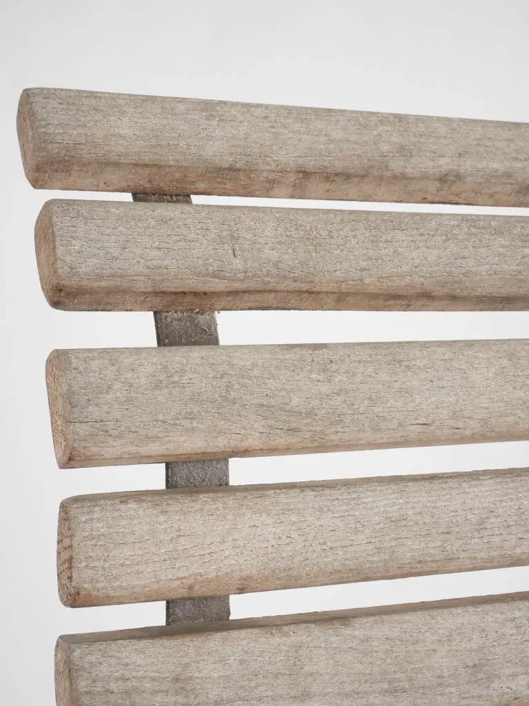 Folding garden armchair w/ timber slats