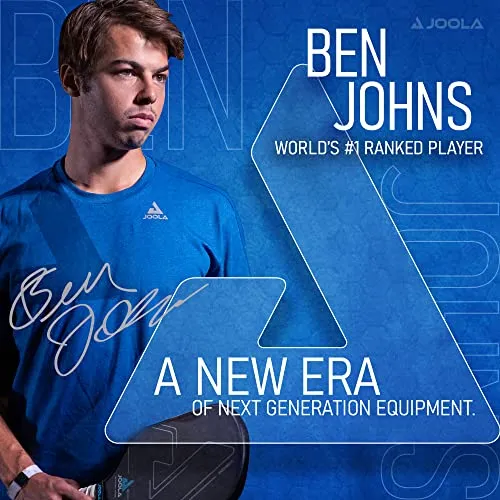 JOOLA Ben Johns Pickleball Set with 2 Fiberglass Paddles - Includes 2 Indoor & 2 Outdoor Pickleball Balls & Bag - Lightweight Racket Set for All Levels - Honeycomb Polymer Core,Blue