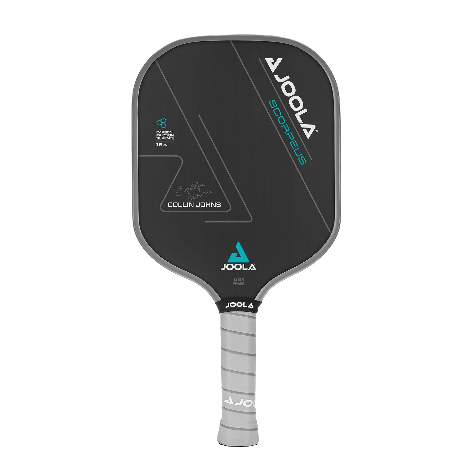 JOOLA Collin Johns Scorpeus Pickleball Paddle w/Charged Surface Technology for Increased Power & Feel - Fully Encased Carbon Fiber Pickleball Paddle w/Larger Sweet Spot - USAPA Approved. 16mm Core