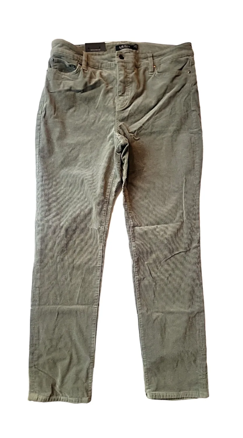 Lauren Ralph Lauren Plus Size Corduroy Mid-rise Straight Leg Pants SIZE 14W