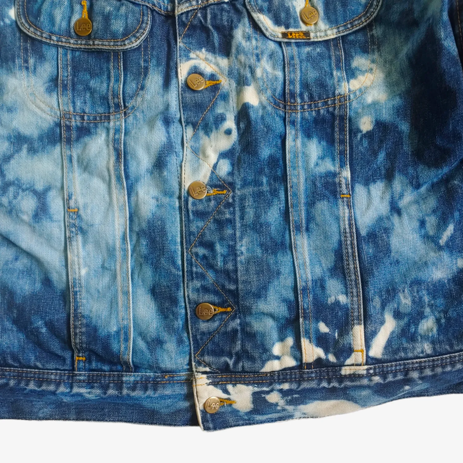 Lee Tie Dye Denim Jacket With Faux Fur Sherpa Lining