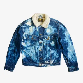 Lee Tie Dye Denim Jacket With Faux Fur Sherpa Lining