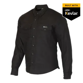 Merlin Axe Black Out Armoured Zip Up Protective Shirt Made with DuPont Kevlar