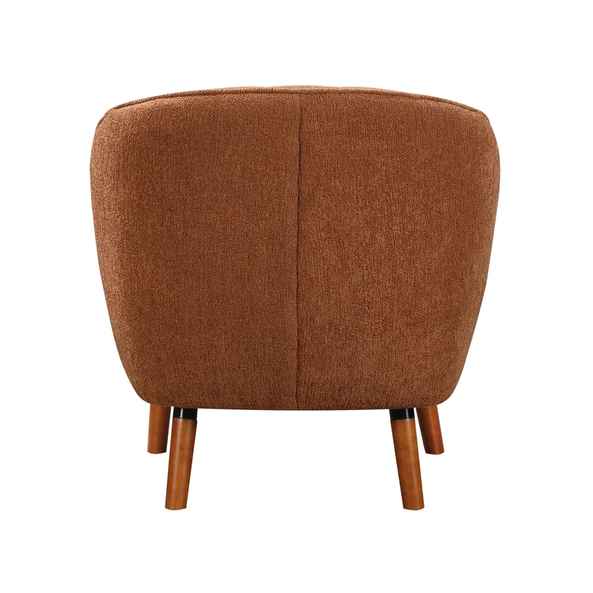 Mid-Century Modern Rust Textured Sofa
