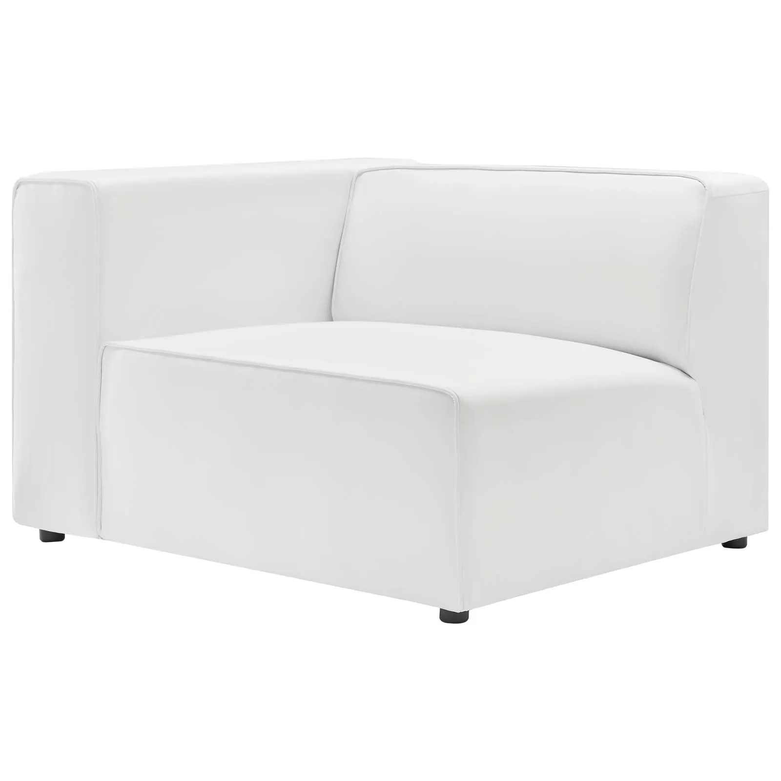 Mingle Vegan Leather 4-Piece Sectional Sofa White EEI-4793-WHI