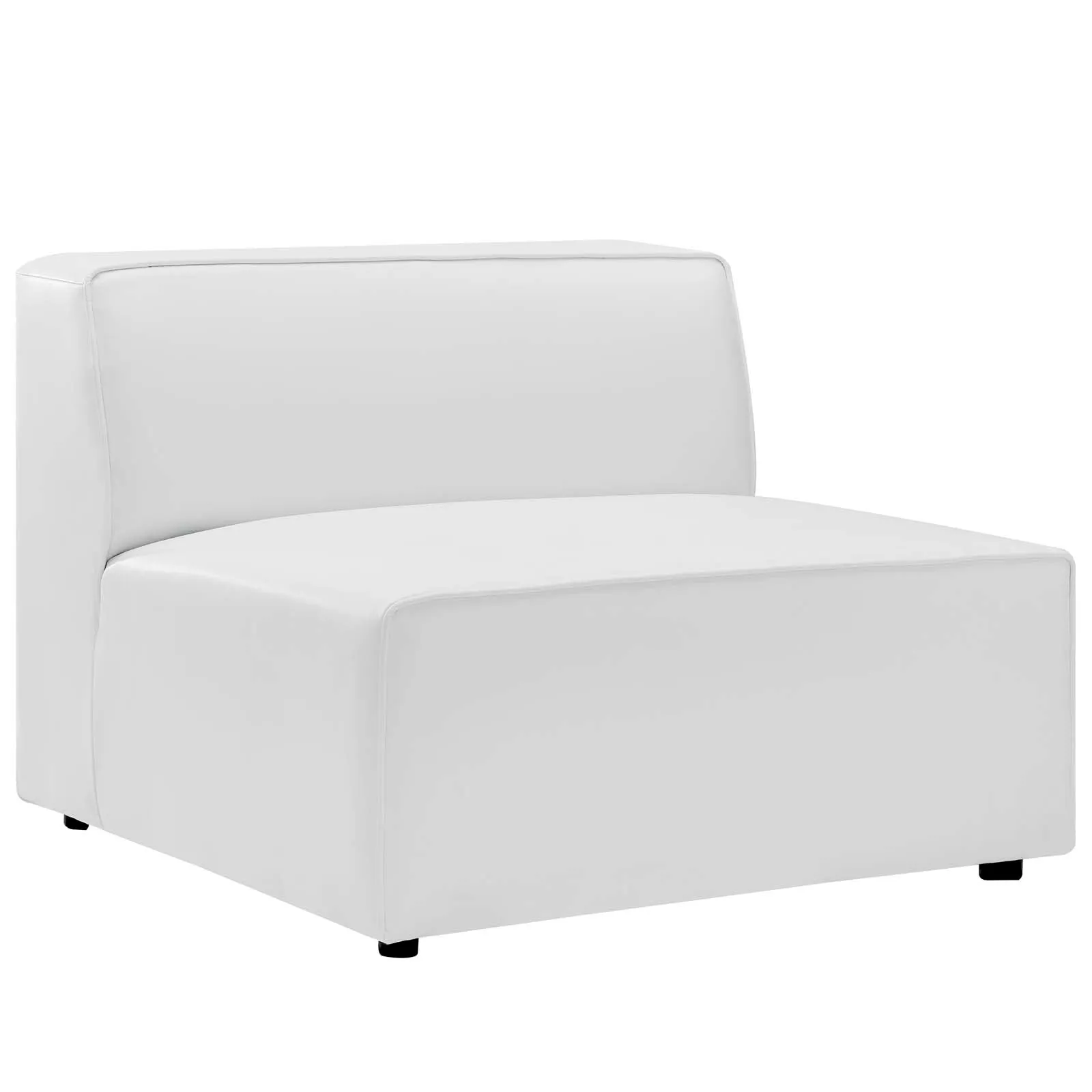 Mingle Vegan Leather 4-Piece Sectional Sofa White EEI-4793-WHI