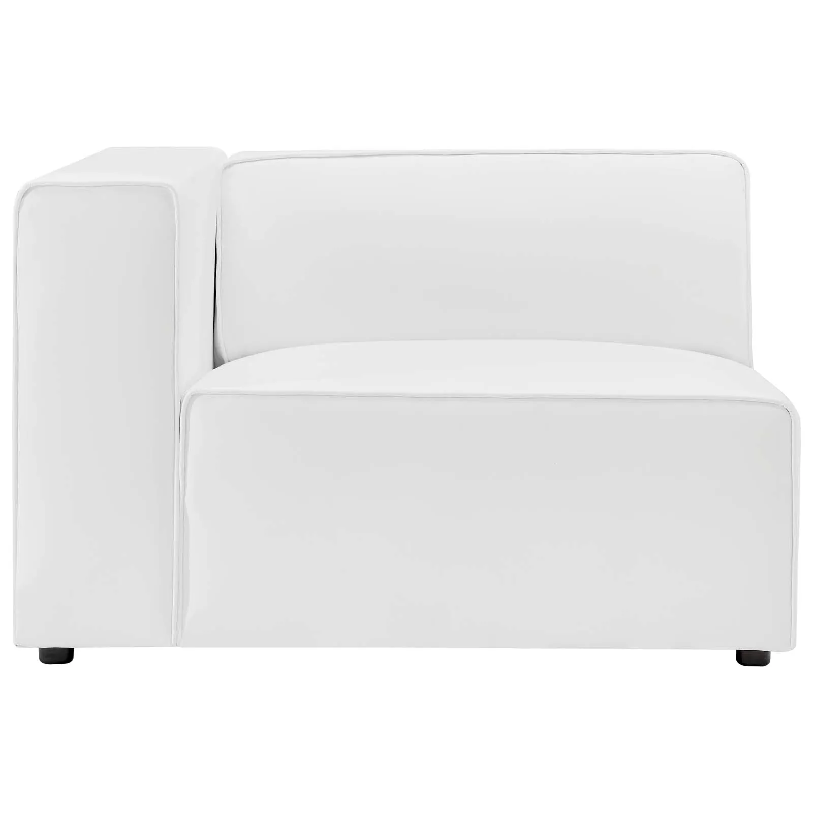 Mingle Vegan Leather 4-Piece Sectional Sofa White EEI-4793-WHI