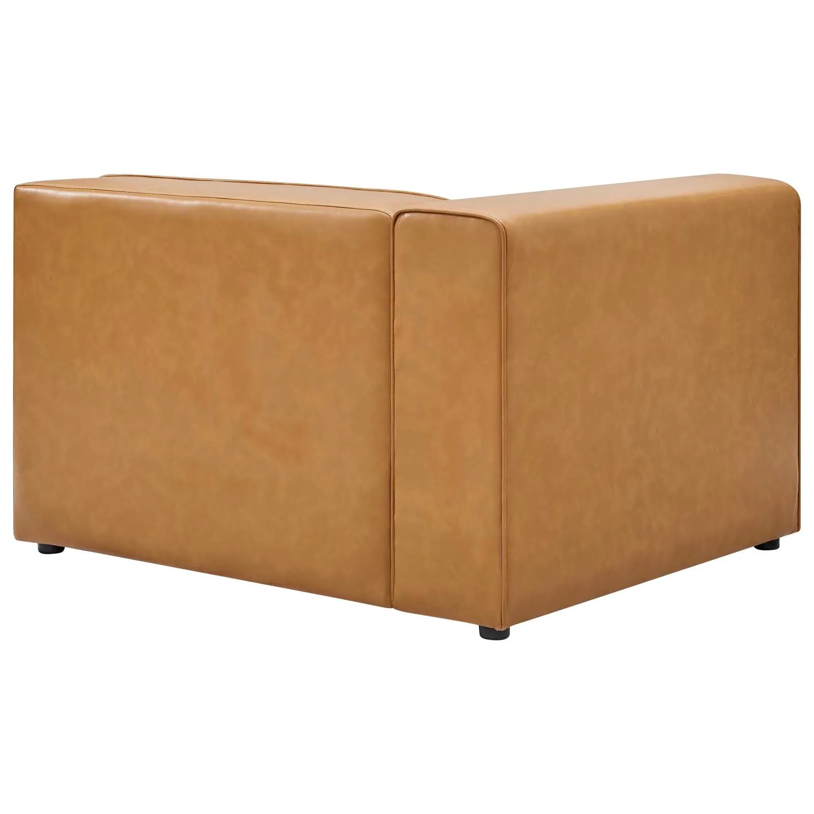 Mingle Vegan Leather 4-Piece Sofa and 2 Ottomans Set Tan EEI-4794-TAN