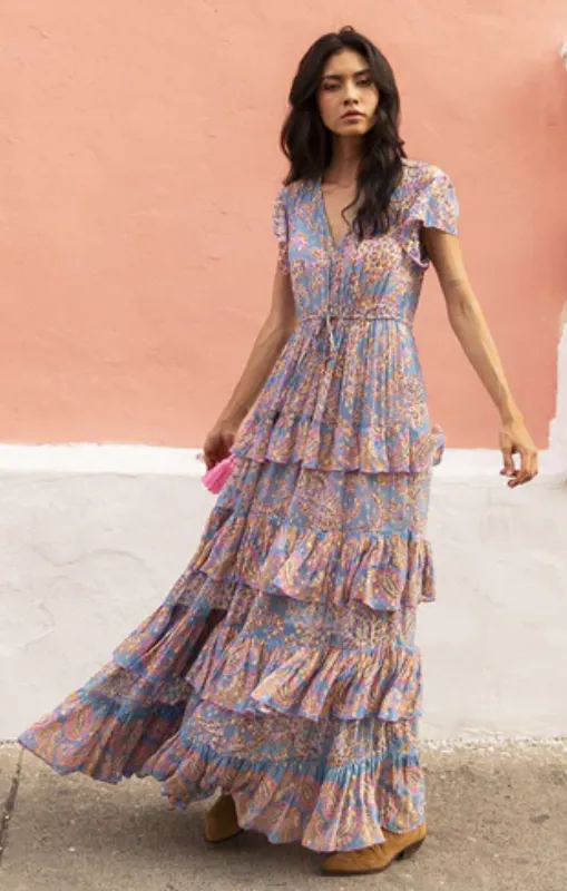 Miss June Paris - FA91 - Anakarina Dress - Blue - last one
