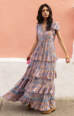 Miss June Paris - FA91 - Anakarina Dress - Blue - last one