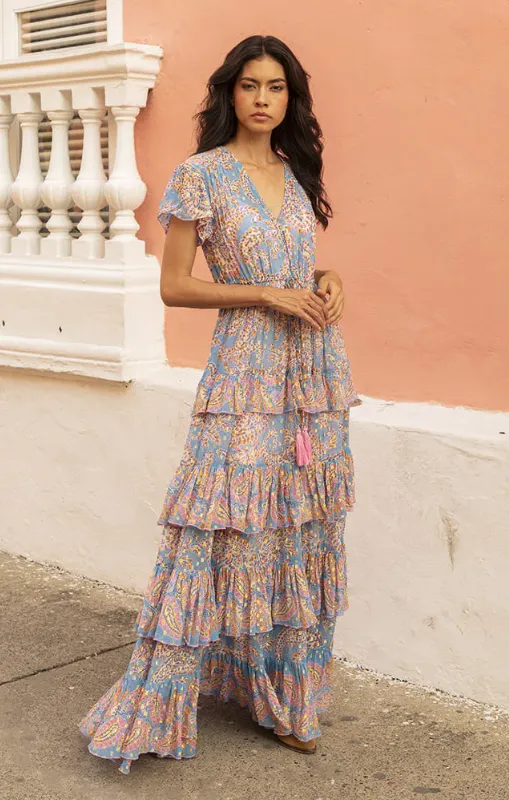 Miss June Paris - FA91 - Anakarina Dress - Blue - last one
