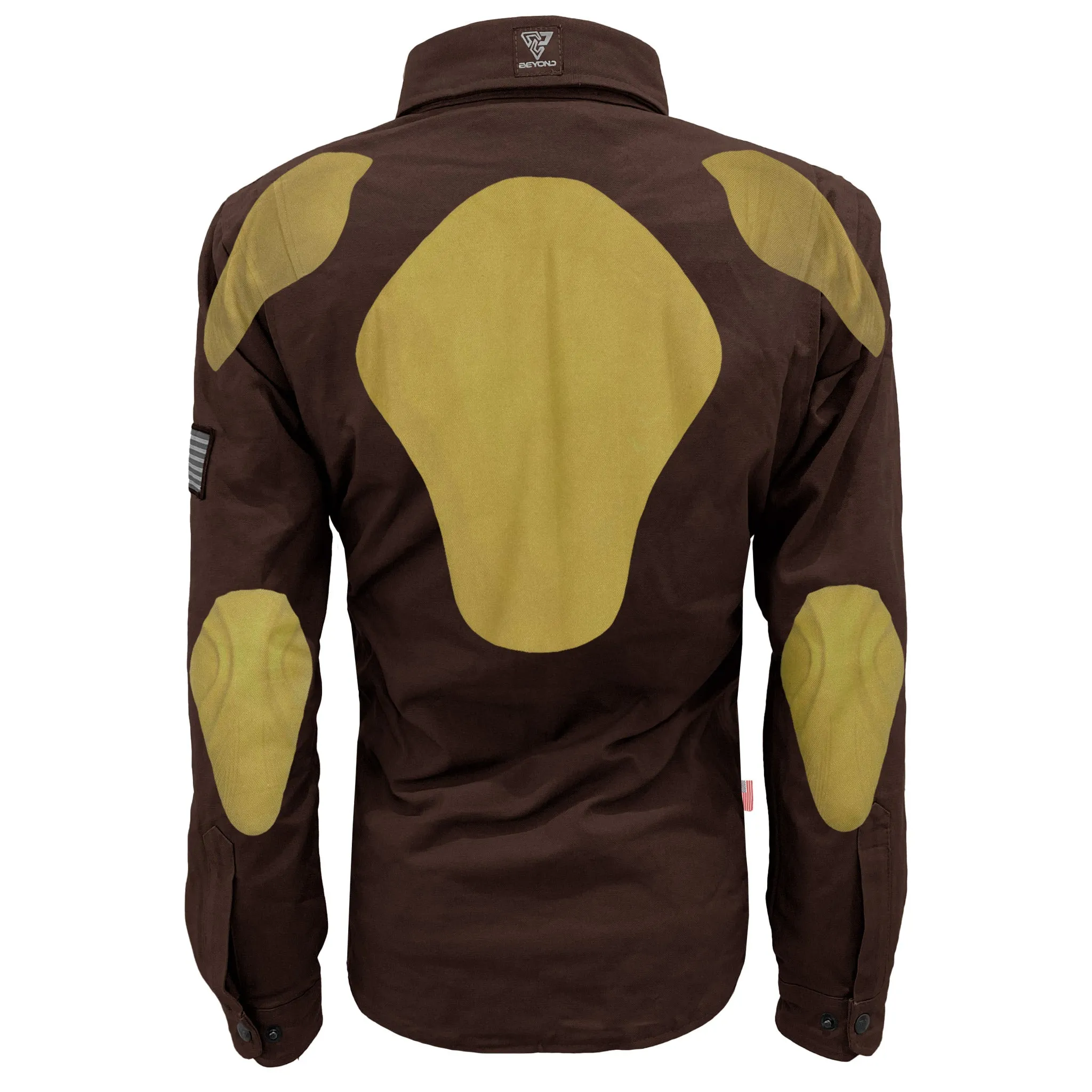 Protective Canvas Jacket for Women - Dark Brown with Pads