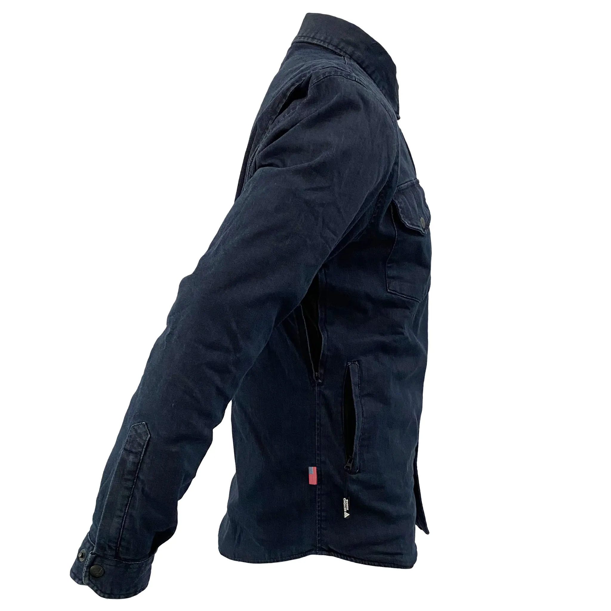 Protective Jeans Jacket - Blue Indigo with Pads