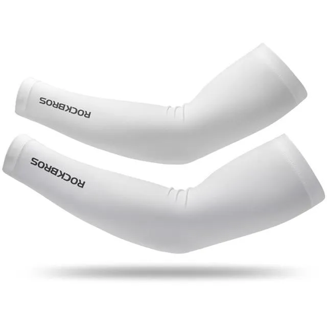 ROCKBROS Cycling Ice Fabric Running Camping Arm Warmers Basketball Sleeve Arm Sleeve Outdoor Sports Sleeves Summer Safety Gear