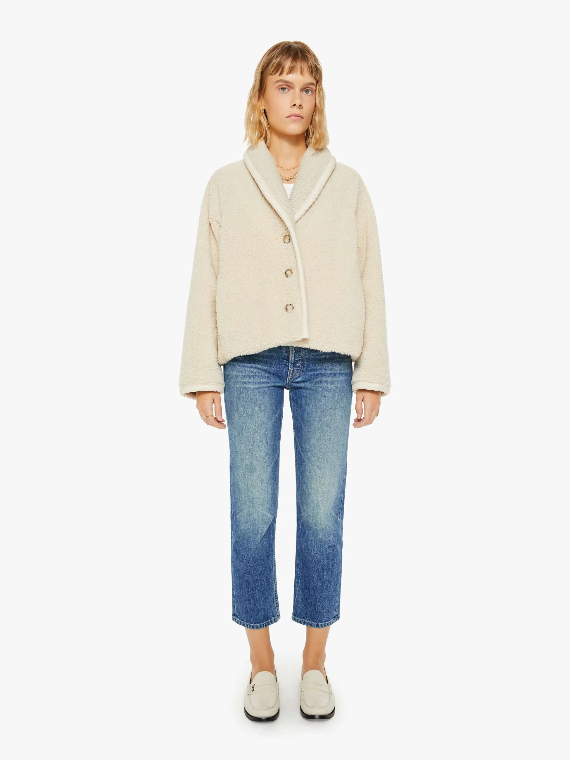 XiRENA Alfie Sherpa Jacket - Soft Pebble