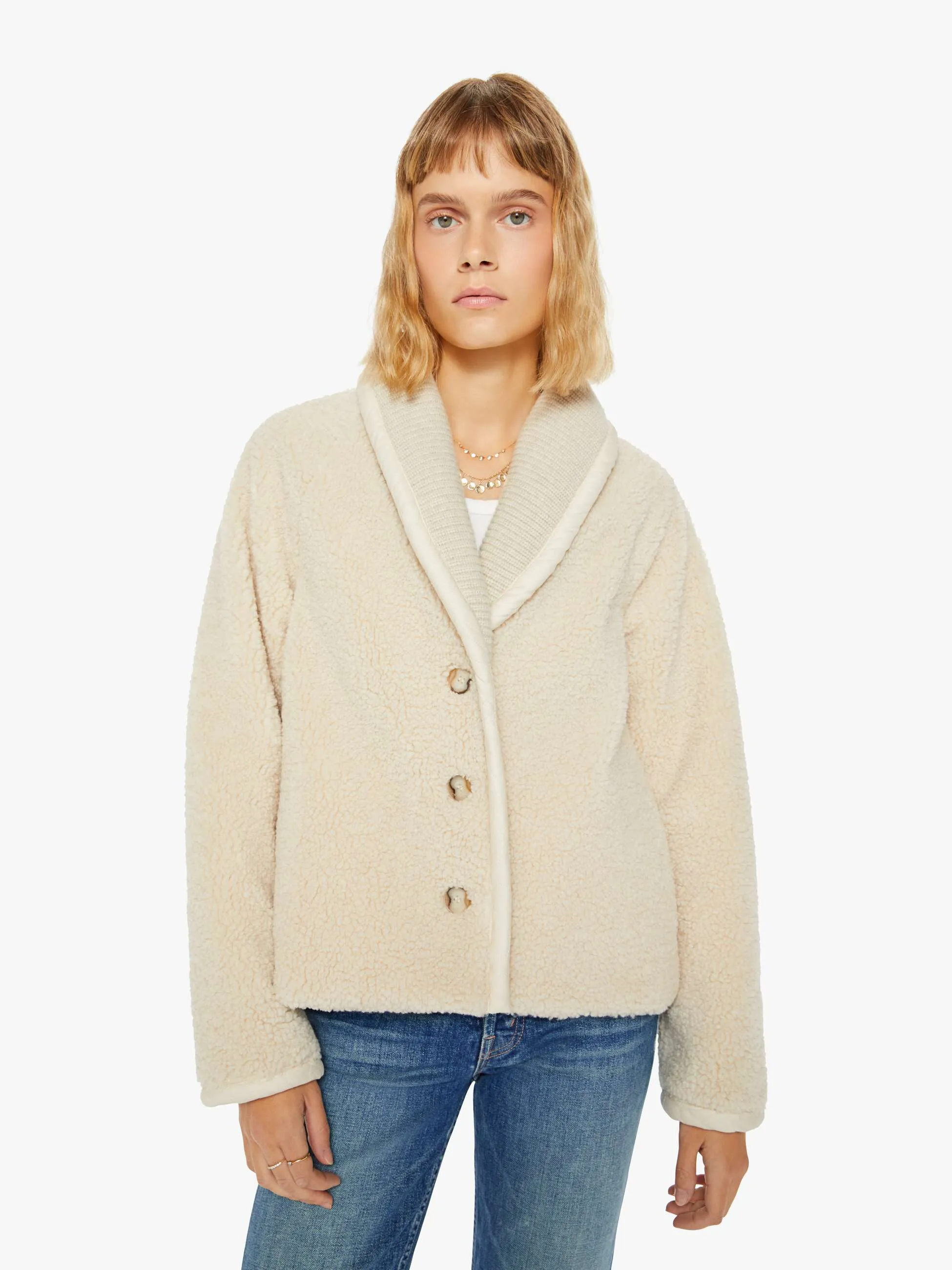 XiRENA Alfie Sherpa Jacket - Soft Pebble